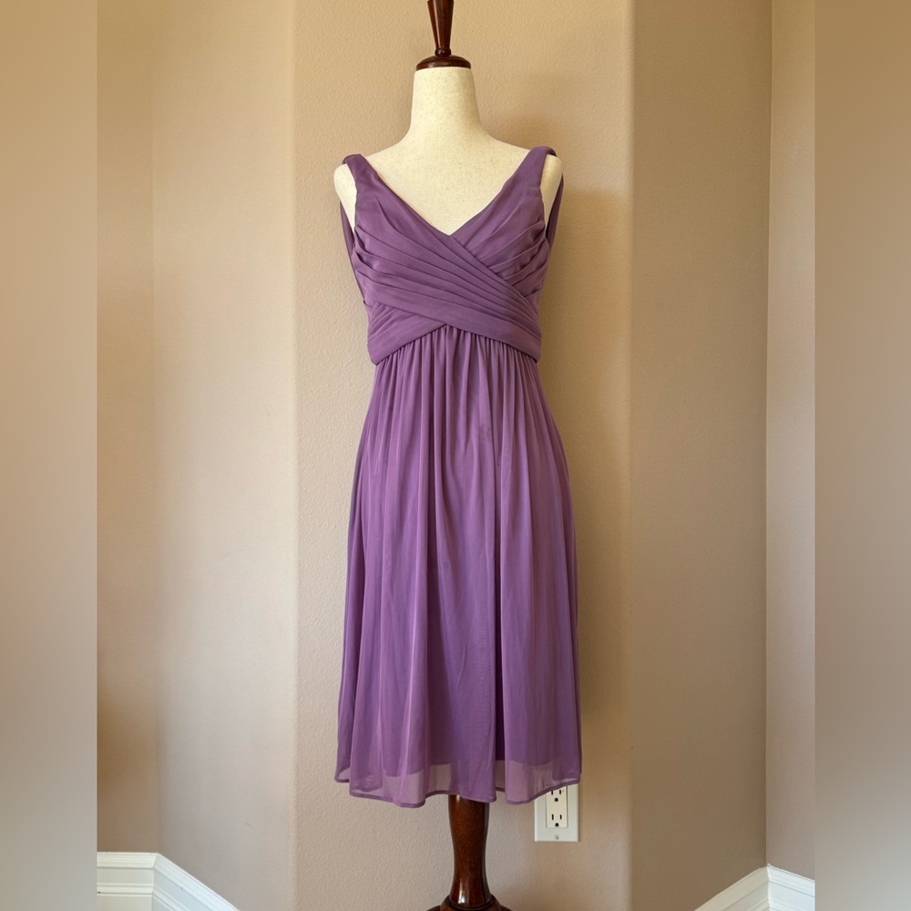 David's Bridal Lavender Midi Dress